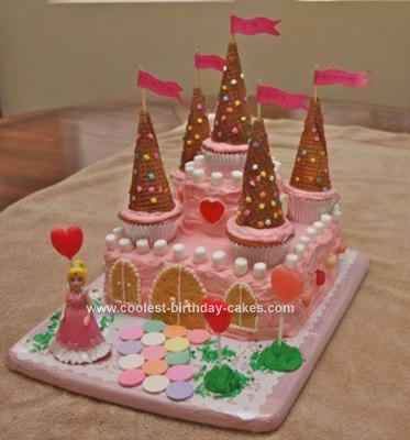 Homemade Princess Castle Birthday Cake