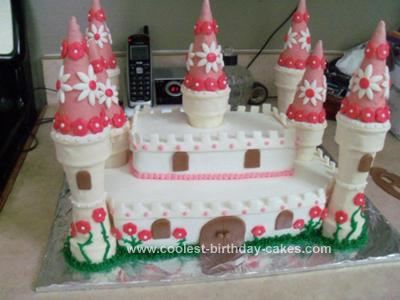 Homemade Princess Castle Birthday Cake