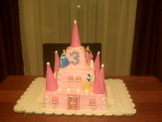 Homemade Princess Castle Cake