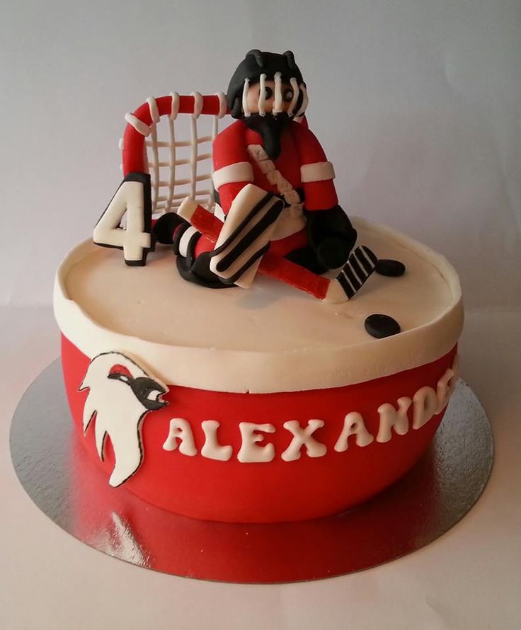 Ice Hockey Birthday Cake