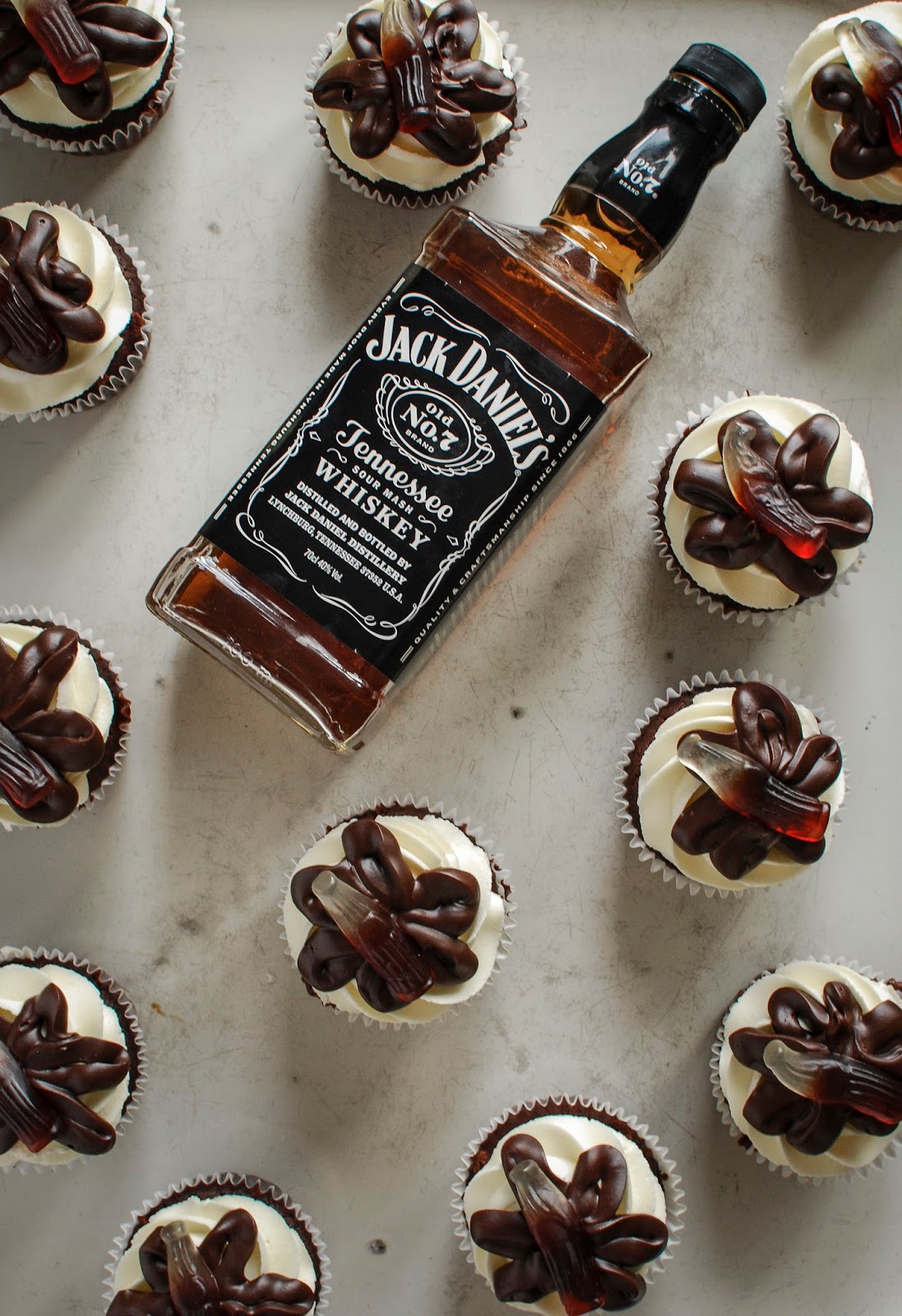 Jack Daniel's and Coke Cupcakes