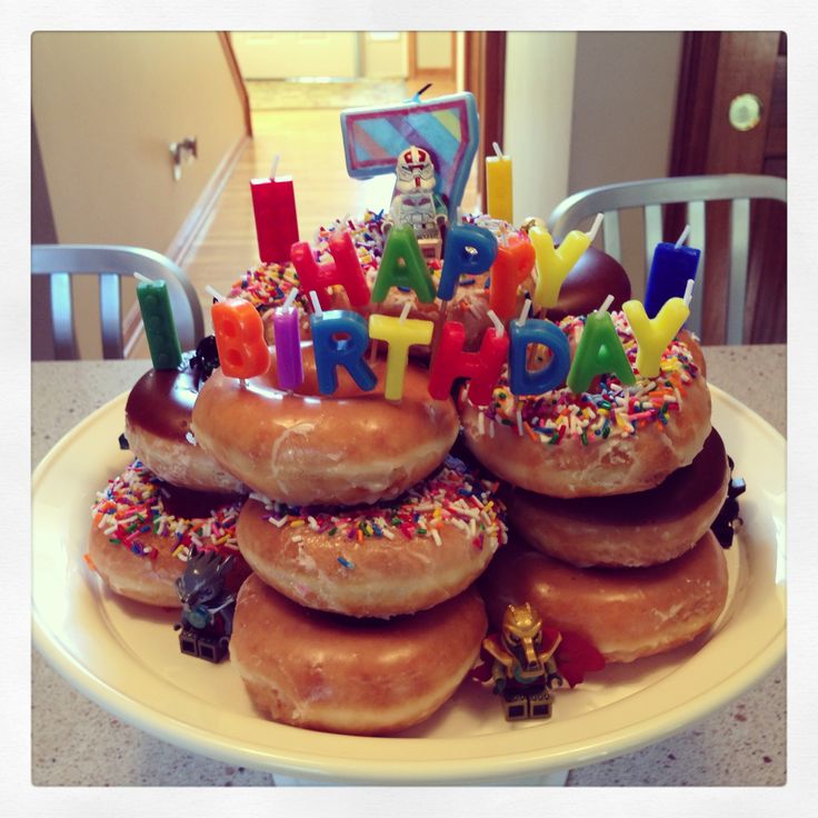 Krispy Kreme Donut Birthday Cake