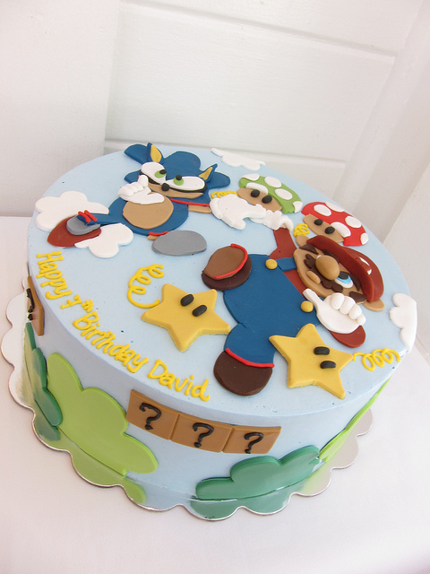 Mario and Sonic Birthday Cake