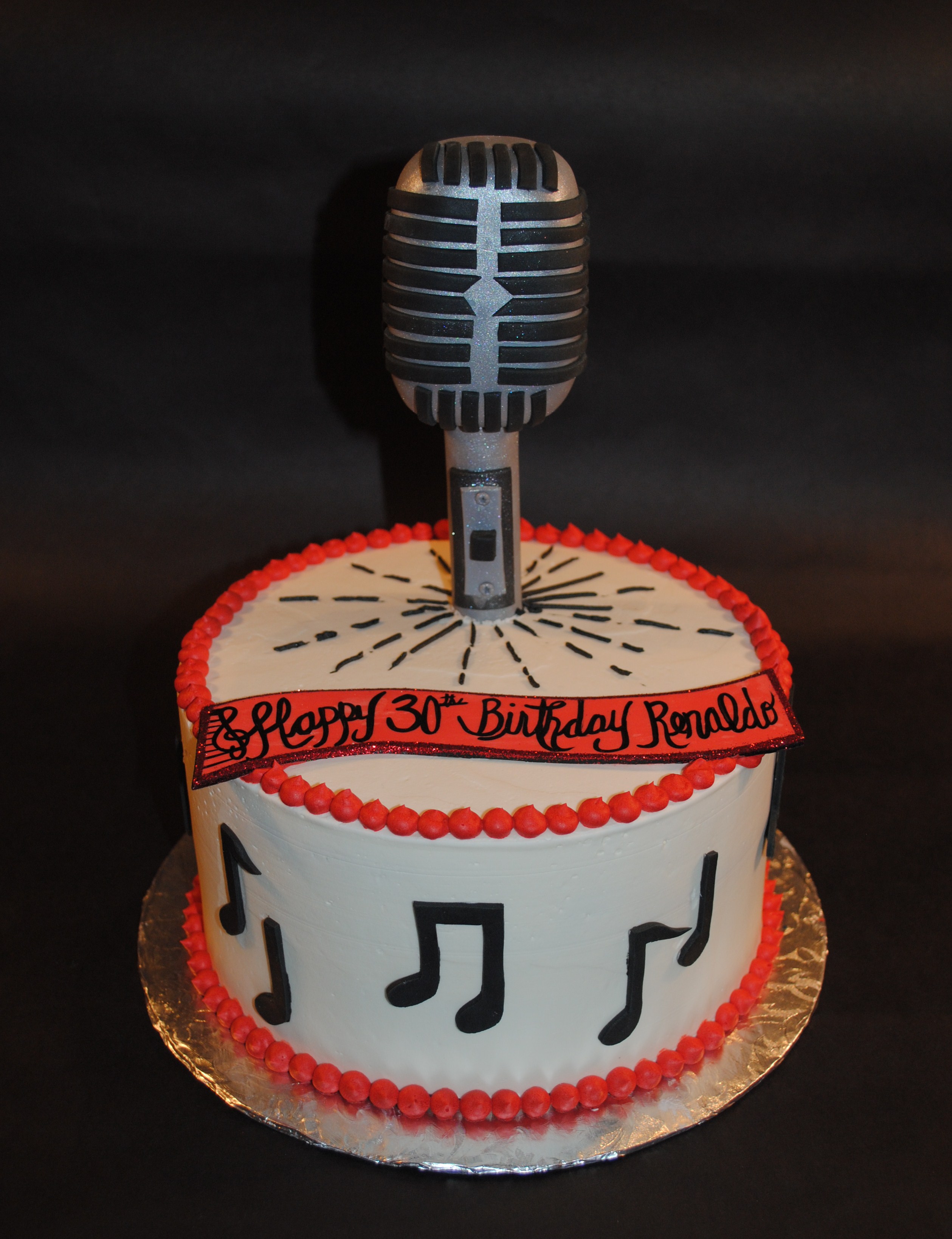 Microphone Birthday Cake