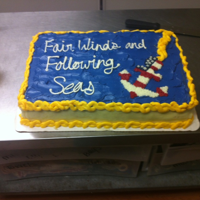 Navy Ship Happy Birthday Cake