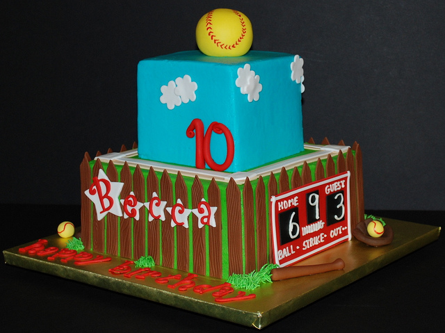 Softball Birthday Cake