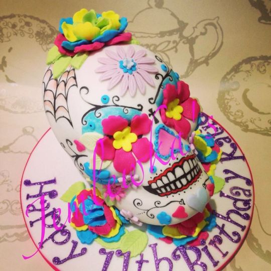 Sugar Skull Birthday Cake