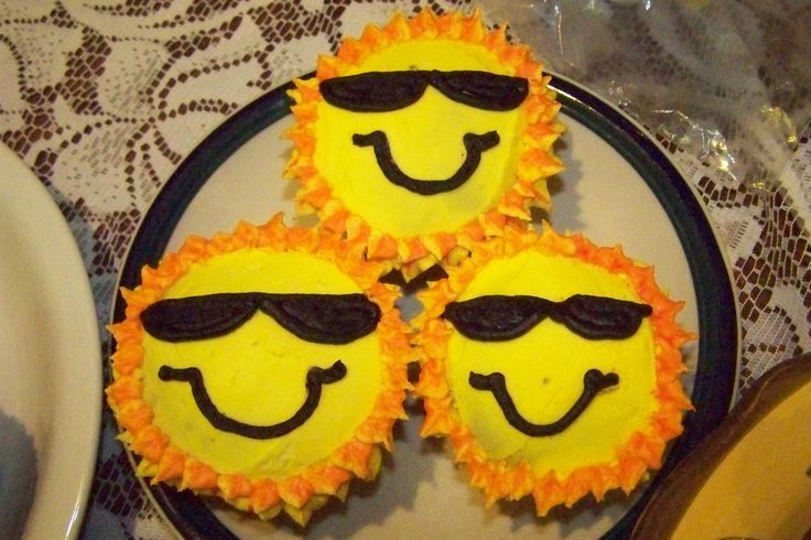 Sun Birthday Cake Cupcakes