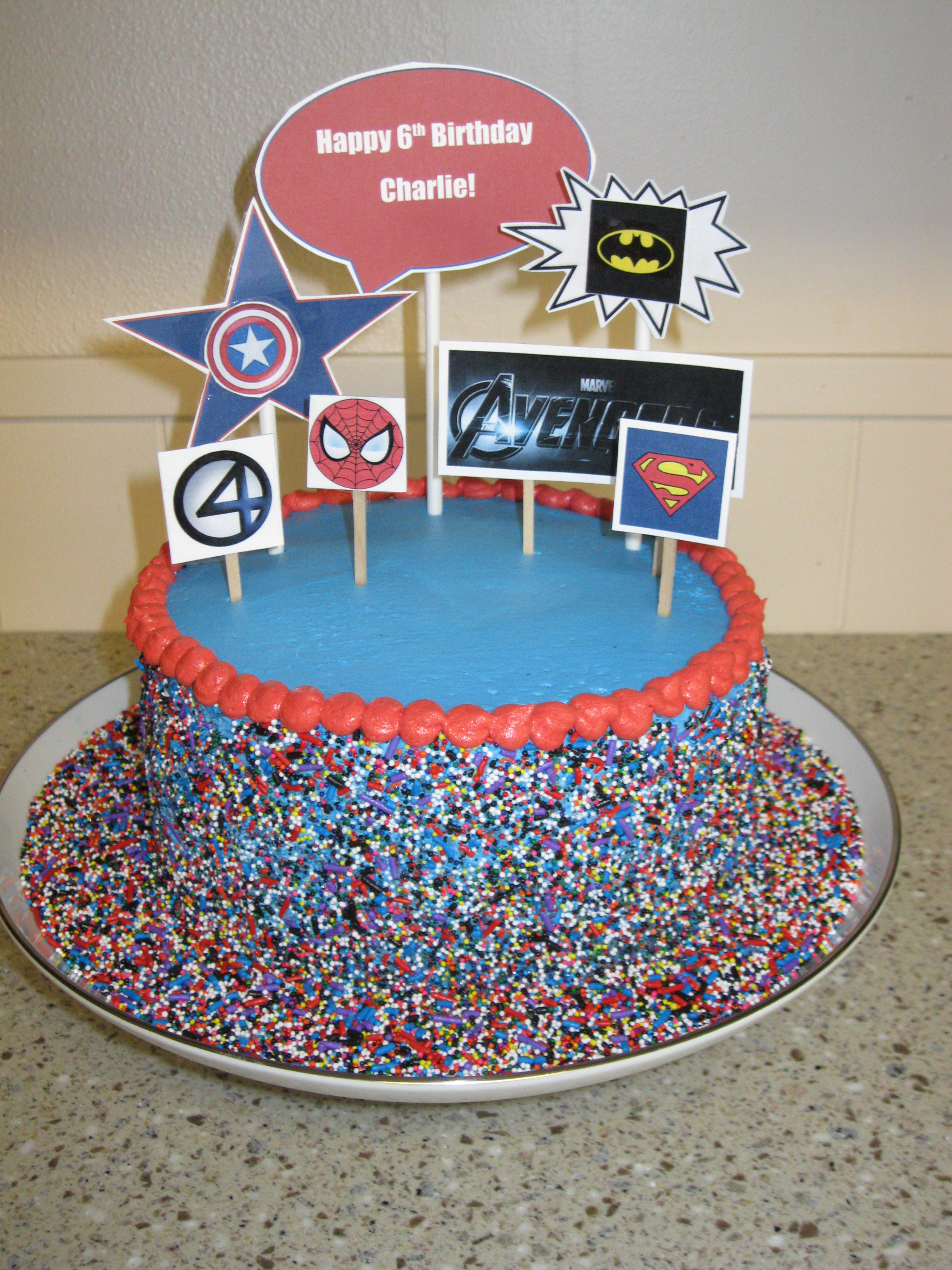 Superhero Birthday Cake Idea