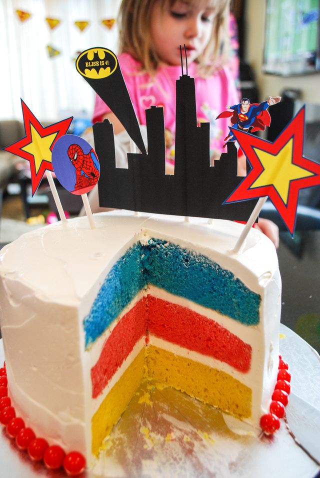 Superhero Birthday Cake