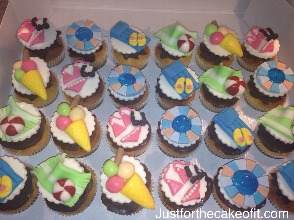 Swimming Themed Cupcakes