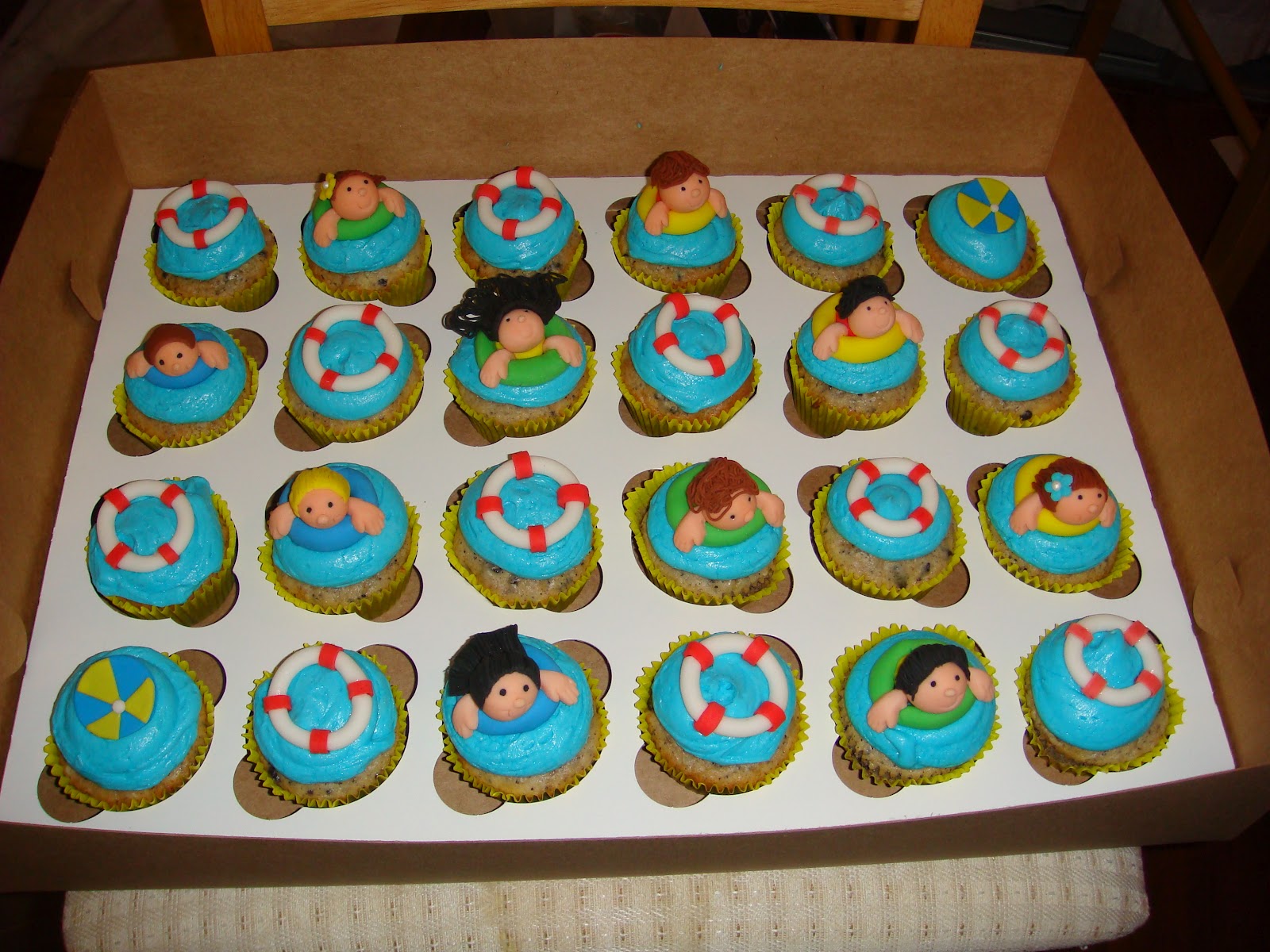 Swimming Themed Cupcakes