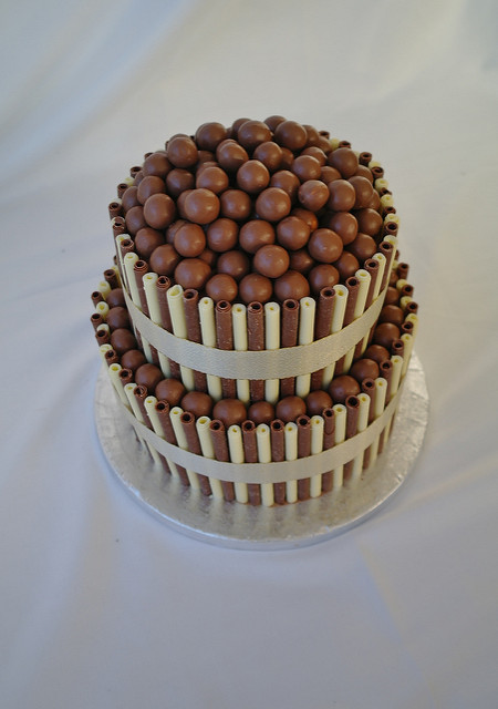 Two Tier Chocolate Wedding Cake