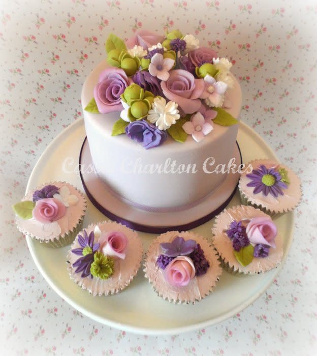 Wedding Cakes Purple Theme Cupcakes