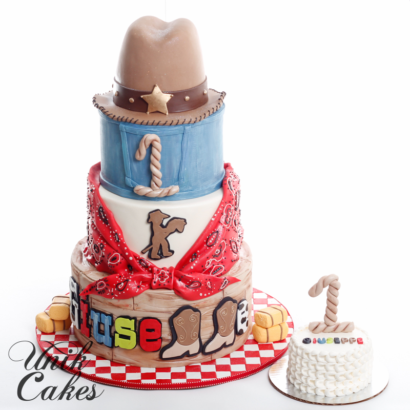 Western 1st Birthday Cake