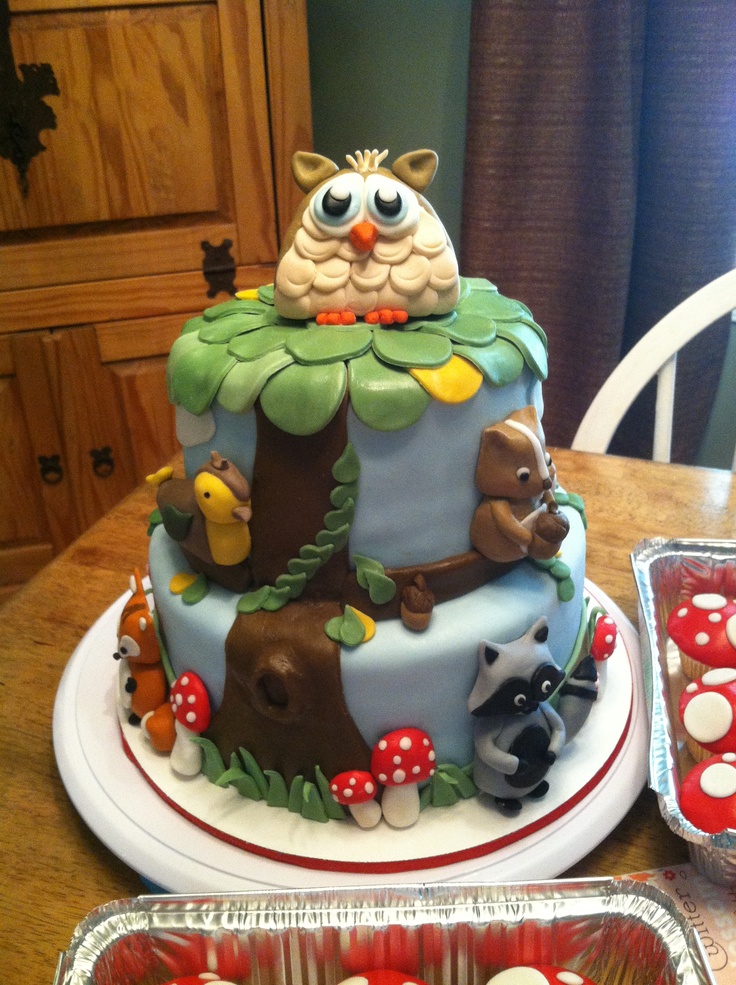 11 Photos of Woodland Owl Birthday Cakes