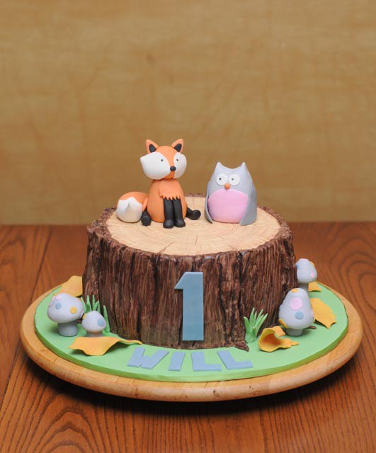 Woodland Creatures Cake