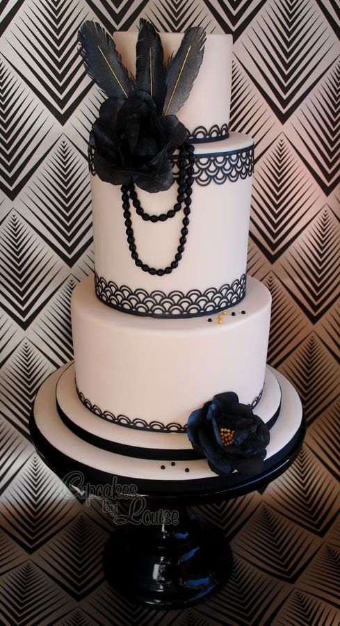 1920s Themed Birthday Party Cake