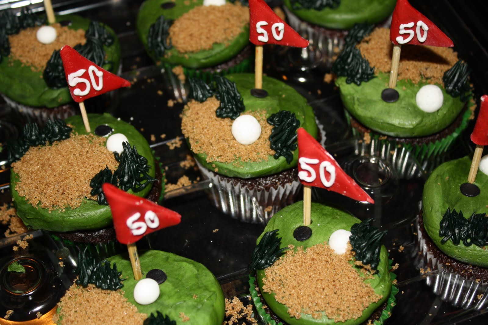 8 Photos of 50th Birthday Golf Cupcakes