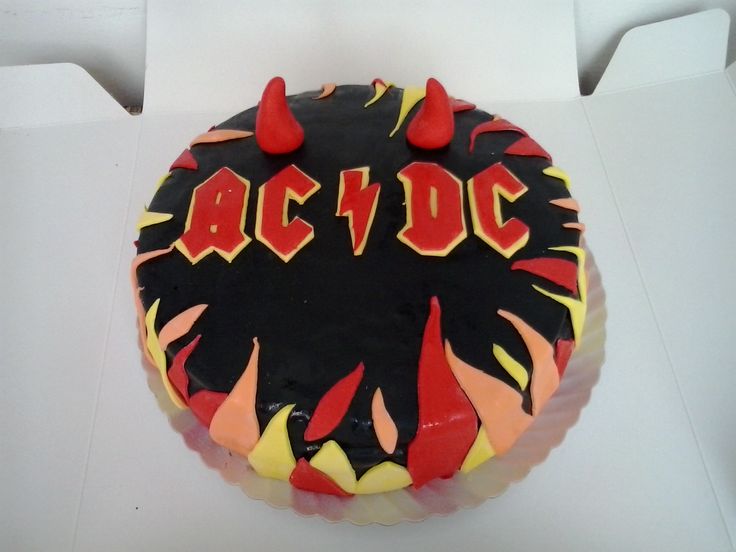 AC DC Happy Birthday Cake