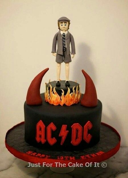 AC DC Happy Birthday Cake