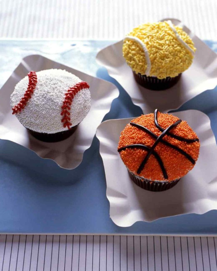 11 Photos of Birthday Cupcakes With Balls