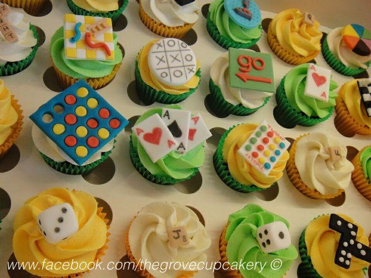 Board Game Themed Cupcakes