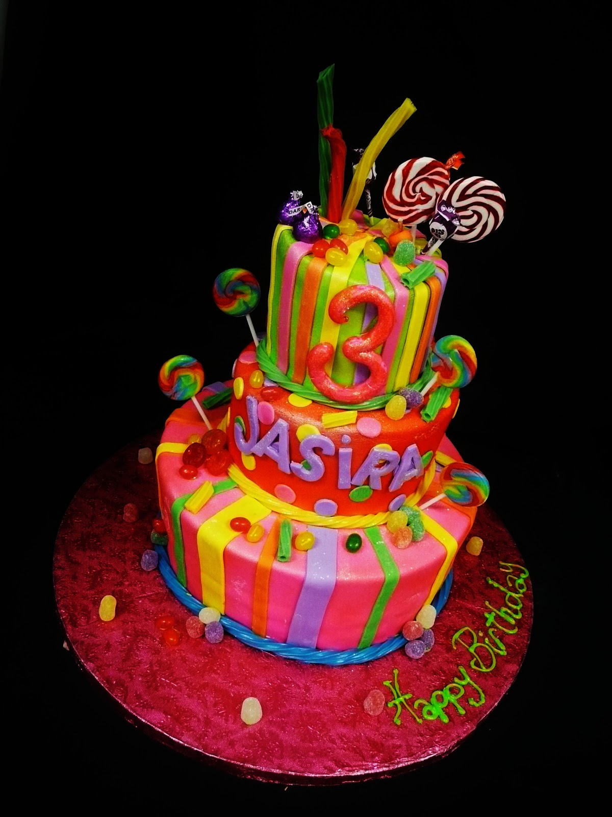 Candy Themed Birthday Cake