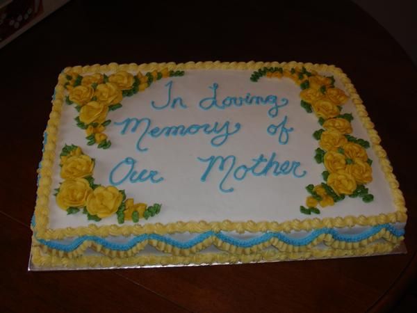 Funeral Memorial Service for Cakes