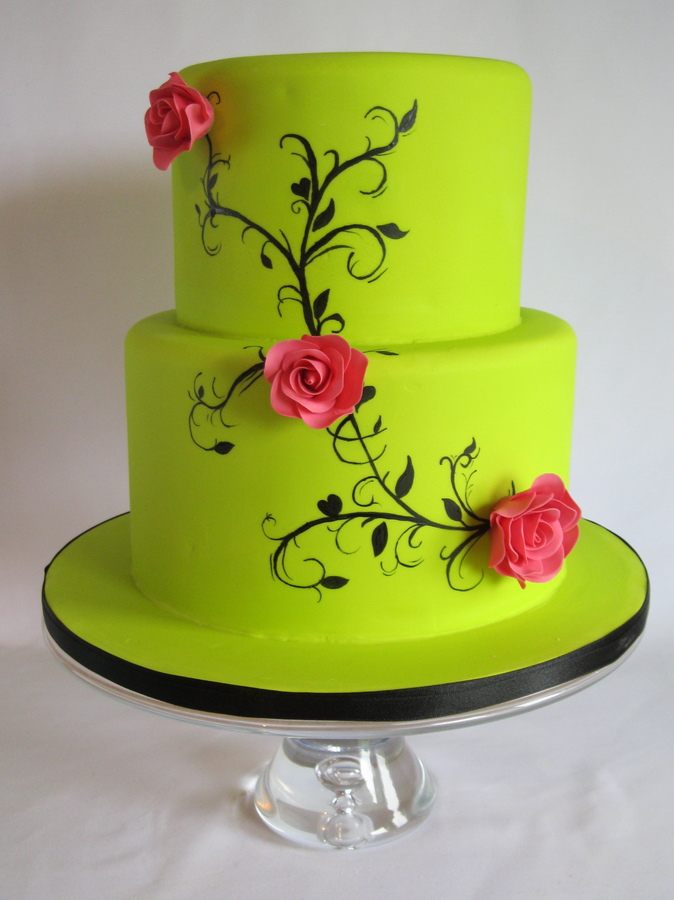 Lime Green Wedding Cake