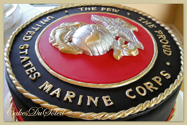 Marine Corps Emblem Cake