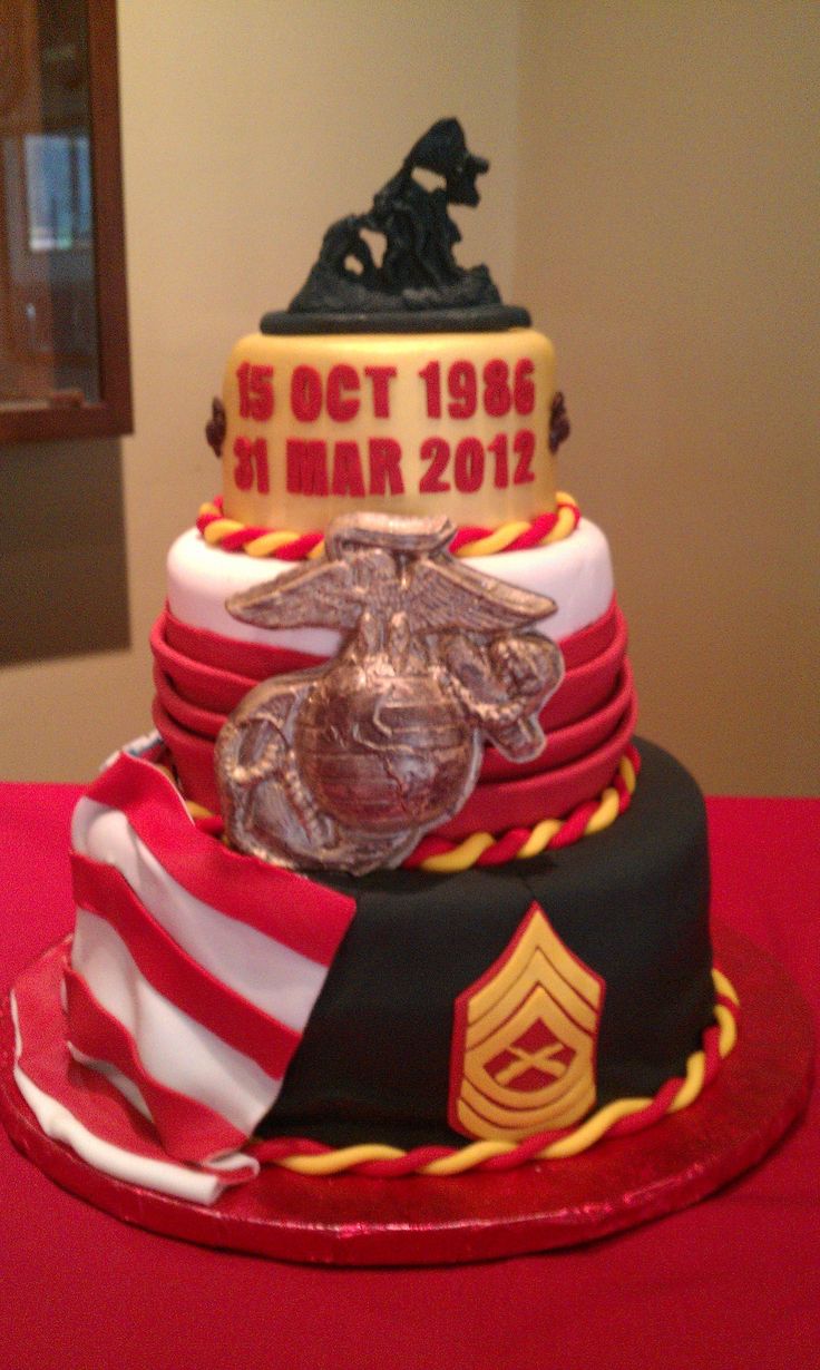 Marine Corps Retirement Cake