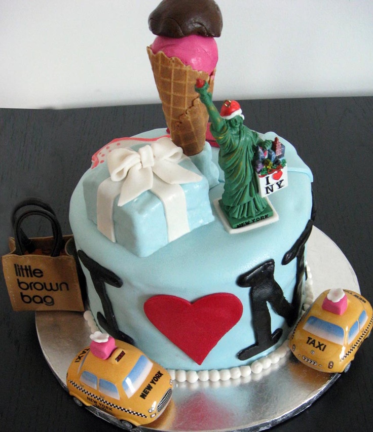 New York Themed Birthday Cake