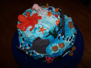 Ocean Sea Creatures Birthday Cake