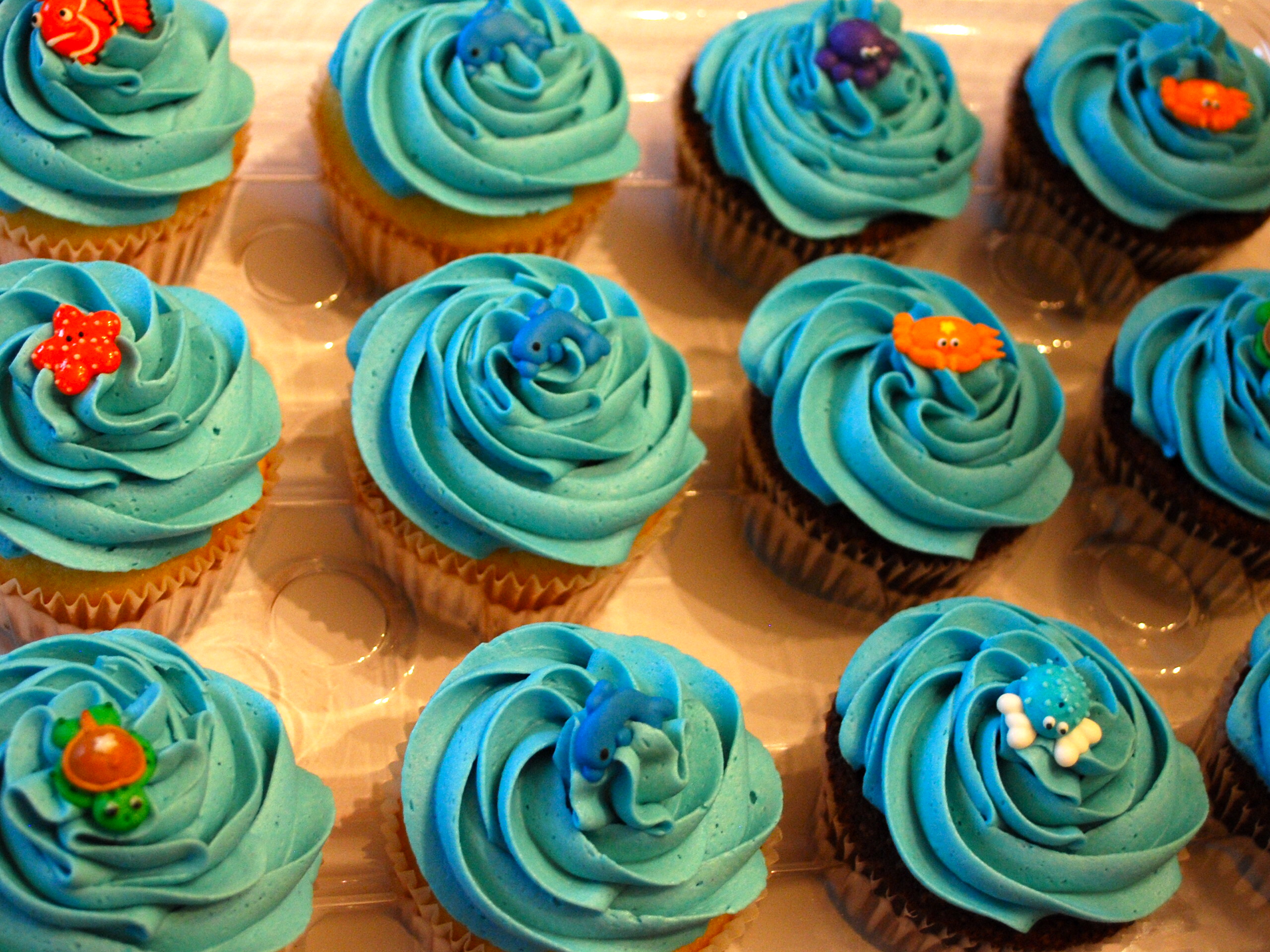 11 Photos of Sea Creature Birthday Cupcakes