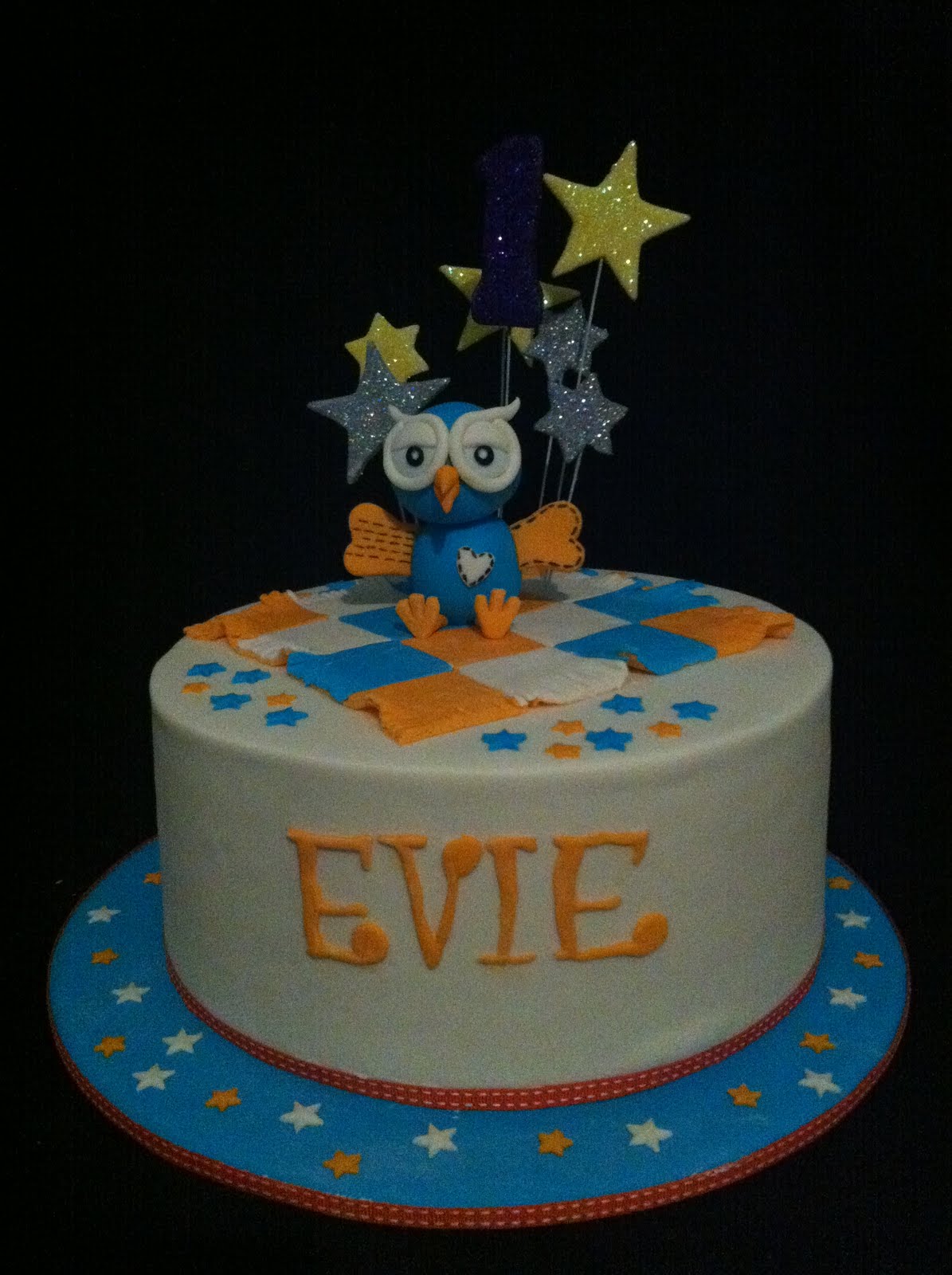 Owl 1st Birthday Cake