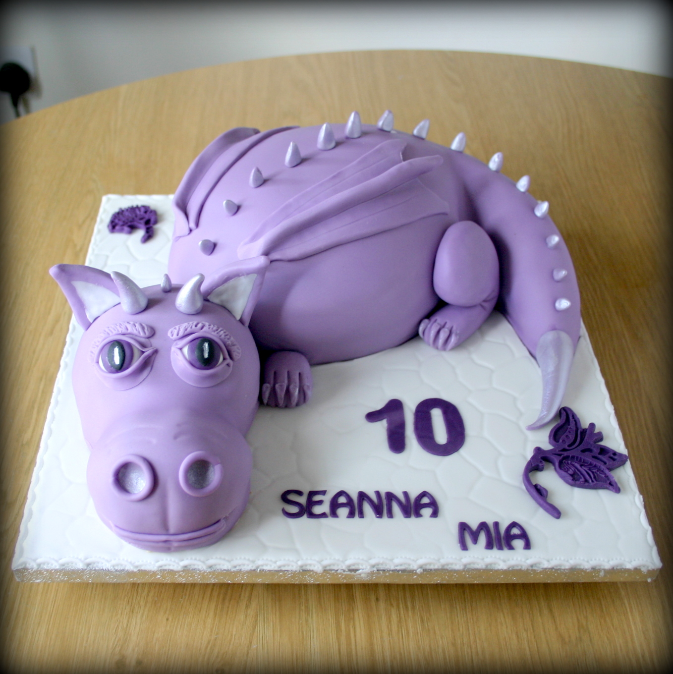 Purple Dragon Birthday Cake