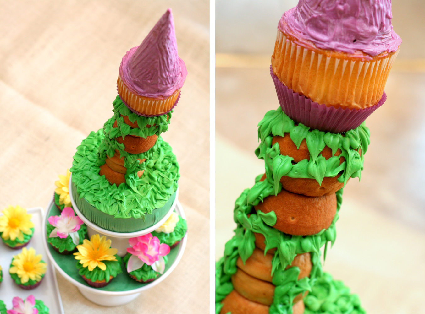 10 Photos of Rapunzel Birthday Cupcakes