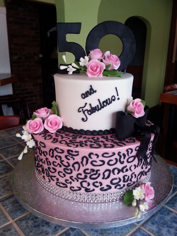 50 and Fabulous Birthday Cake