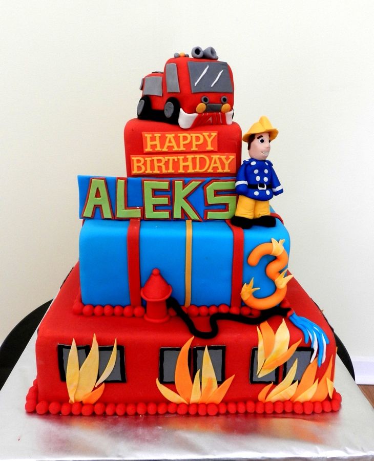 Fireman Birthday Cake