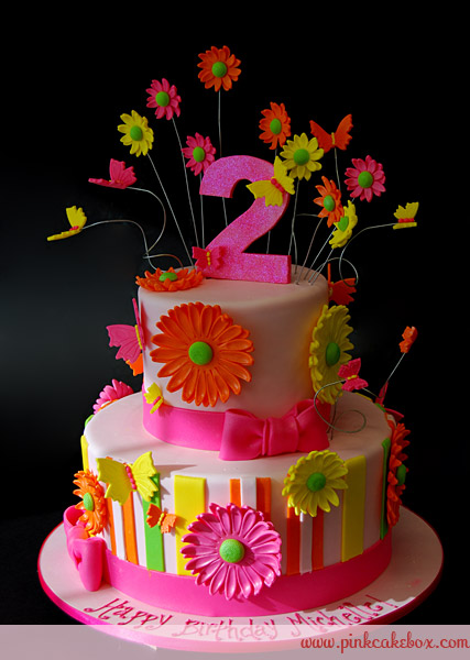 Gerber Daisy Birthday Cake