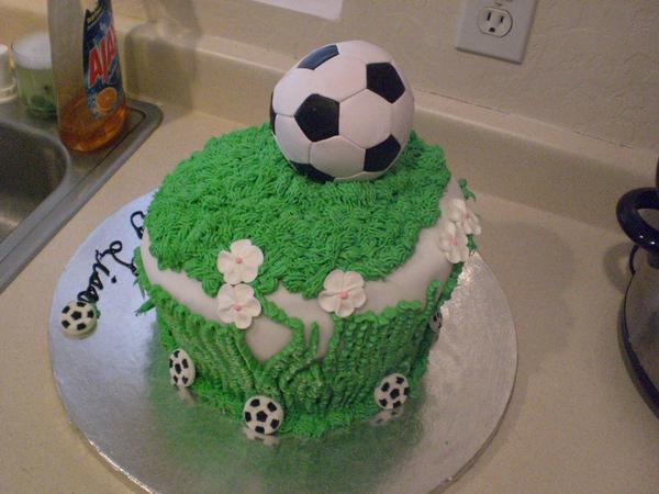 Girls Soccer Ball Birthday Cake
