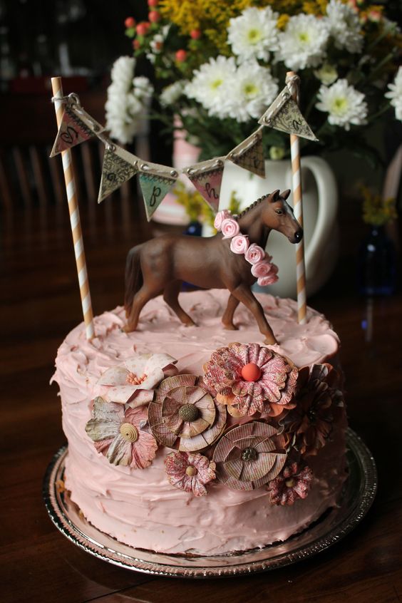 Horse Themed Birthday Cake