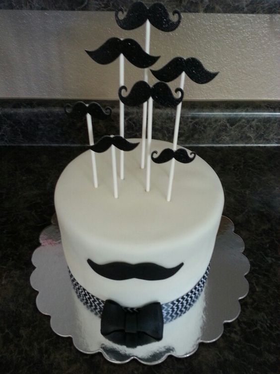 Lil Man Moustache Cake