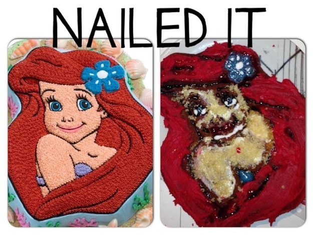 Little Mermaid Cake Fail