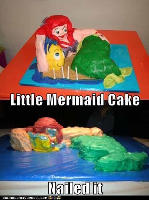 Little Mermaid Cake Nailed It Fails