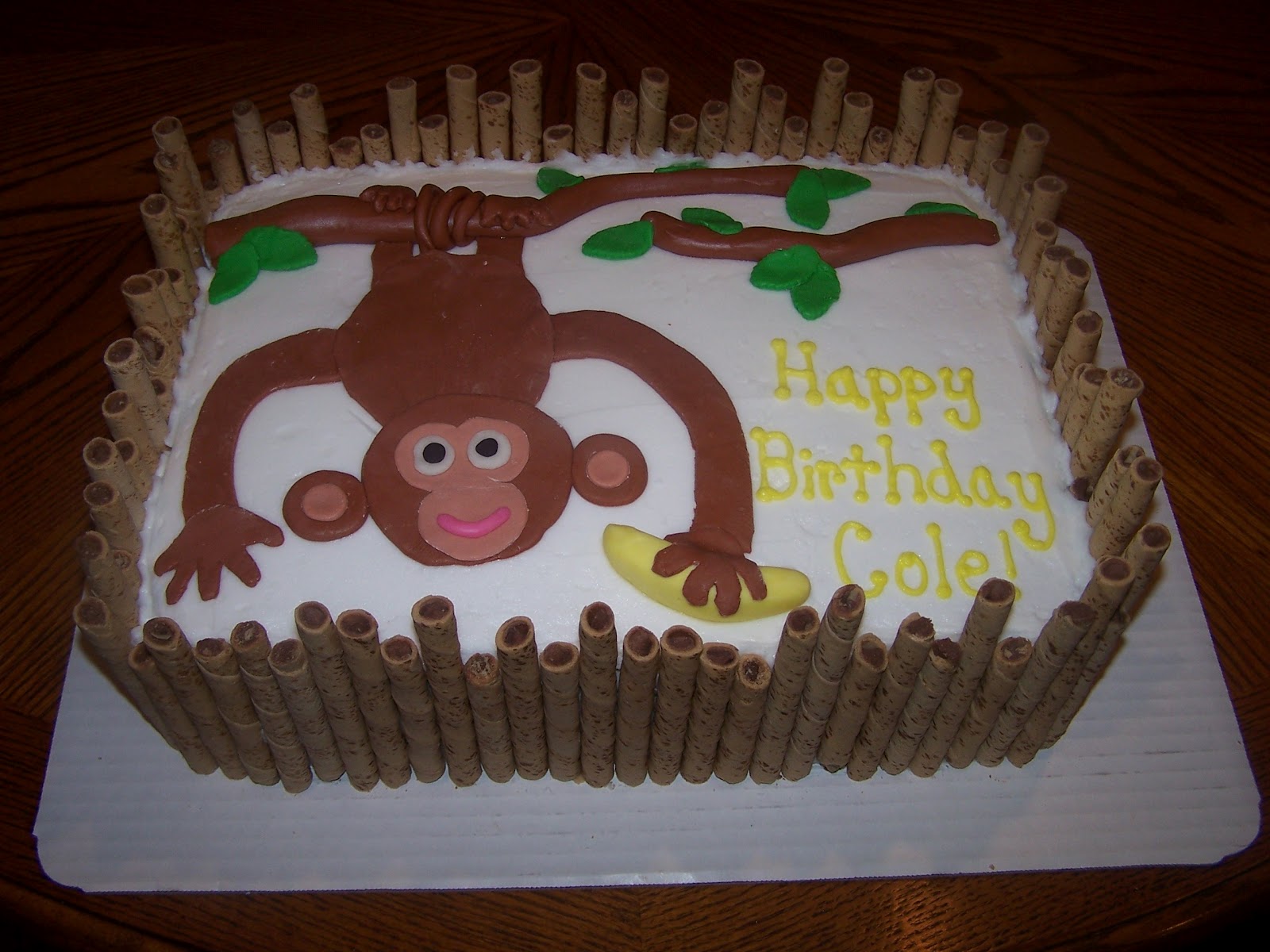 5 Photos of Monkey Themed Birthday Sheet Cakes