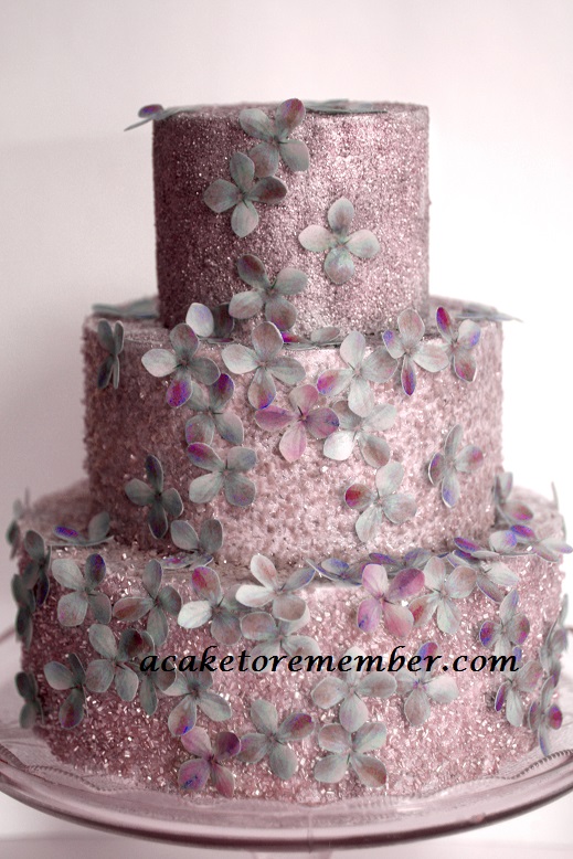 Pink Glitter Birthday Cake