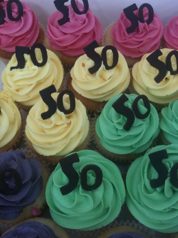 50th Birthday Cupcake Cake