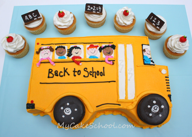 Back to School Bus Cake